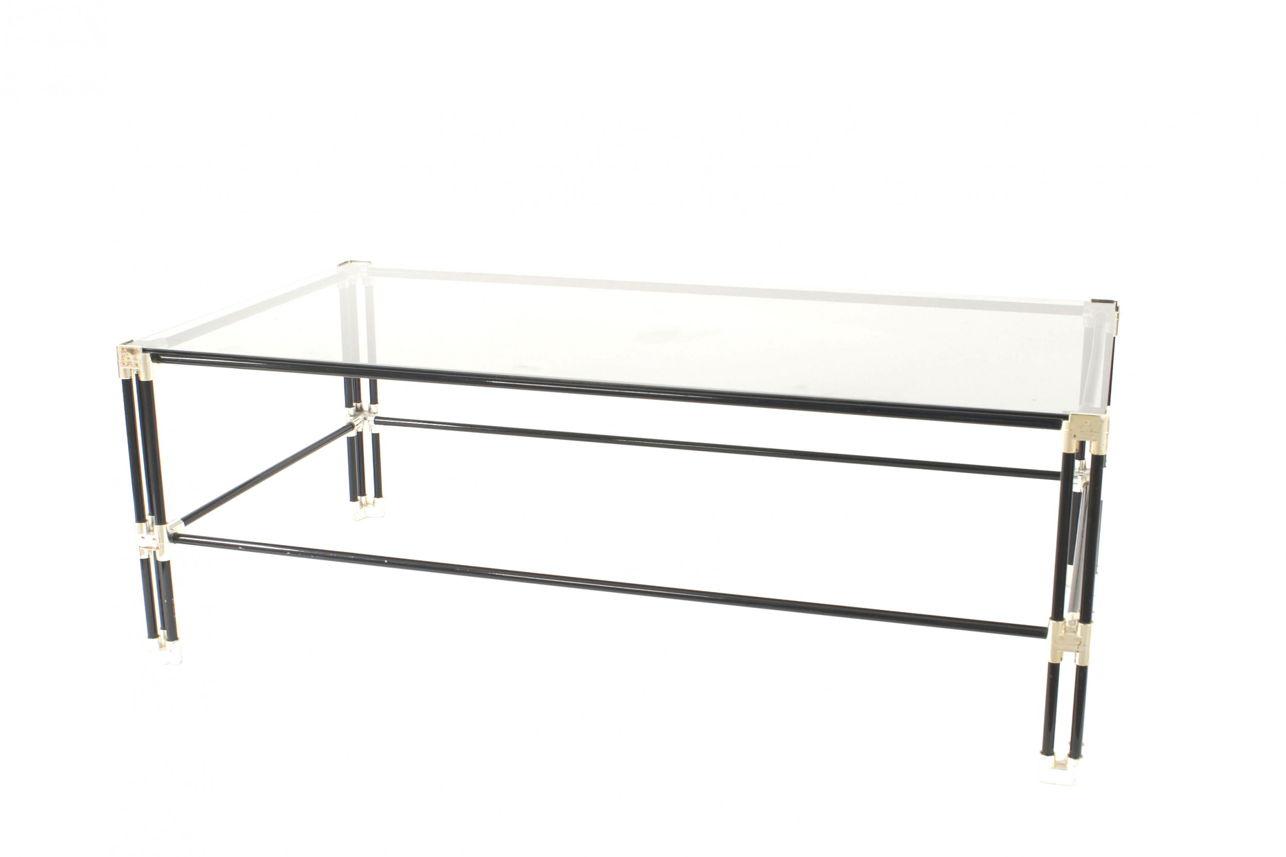 American mid century glass coffee table 1