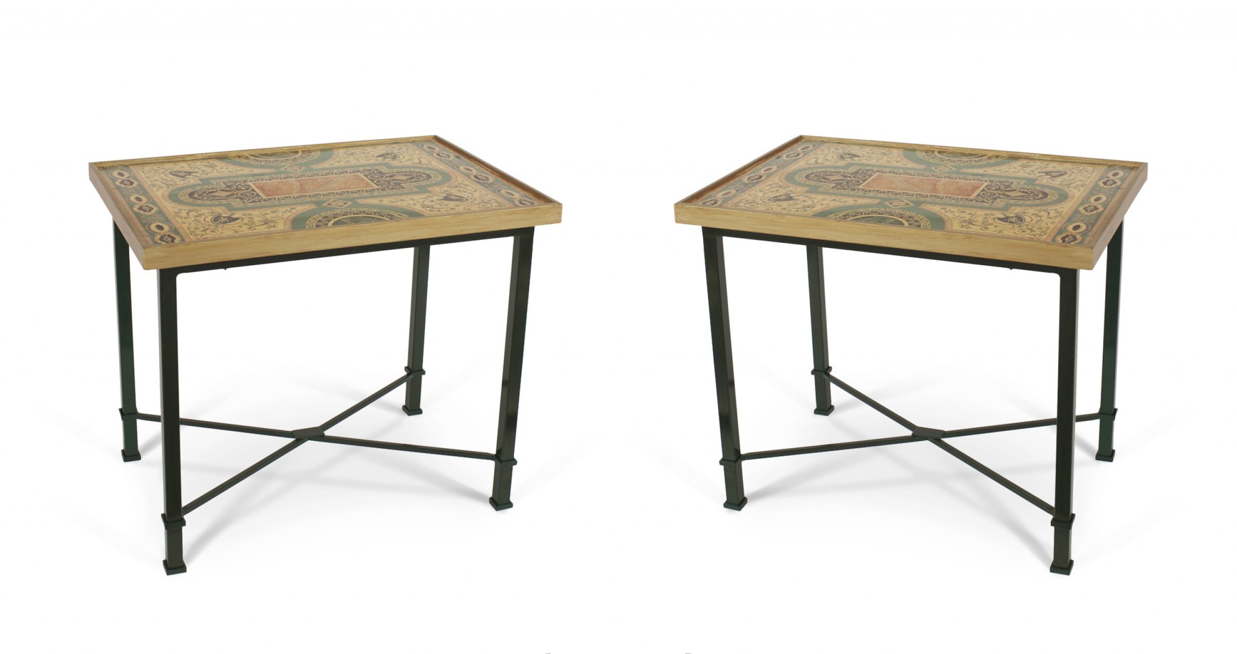 Roman neo classic faux marble end tables 1