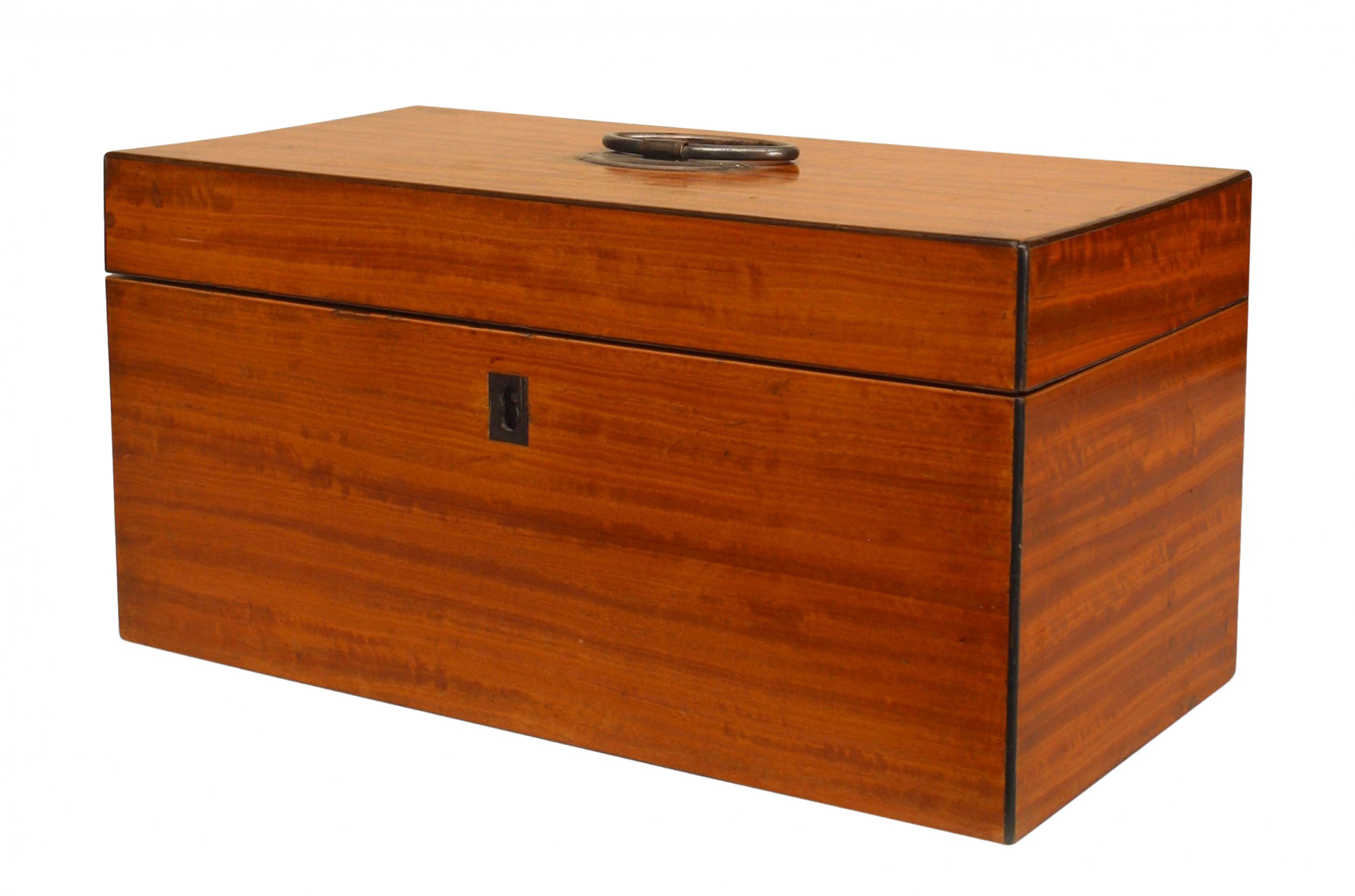 English georgian satinwood tea box