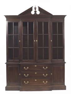 English georgian style breakfront cabinet