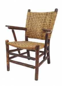 Old hickory woven arm chair 1