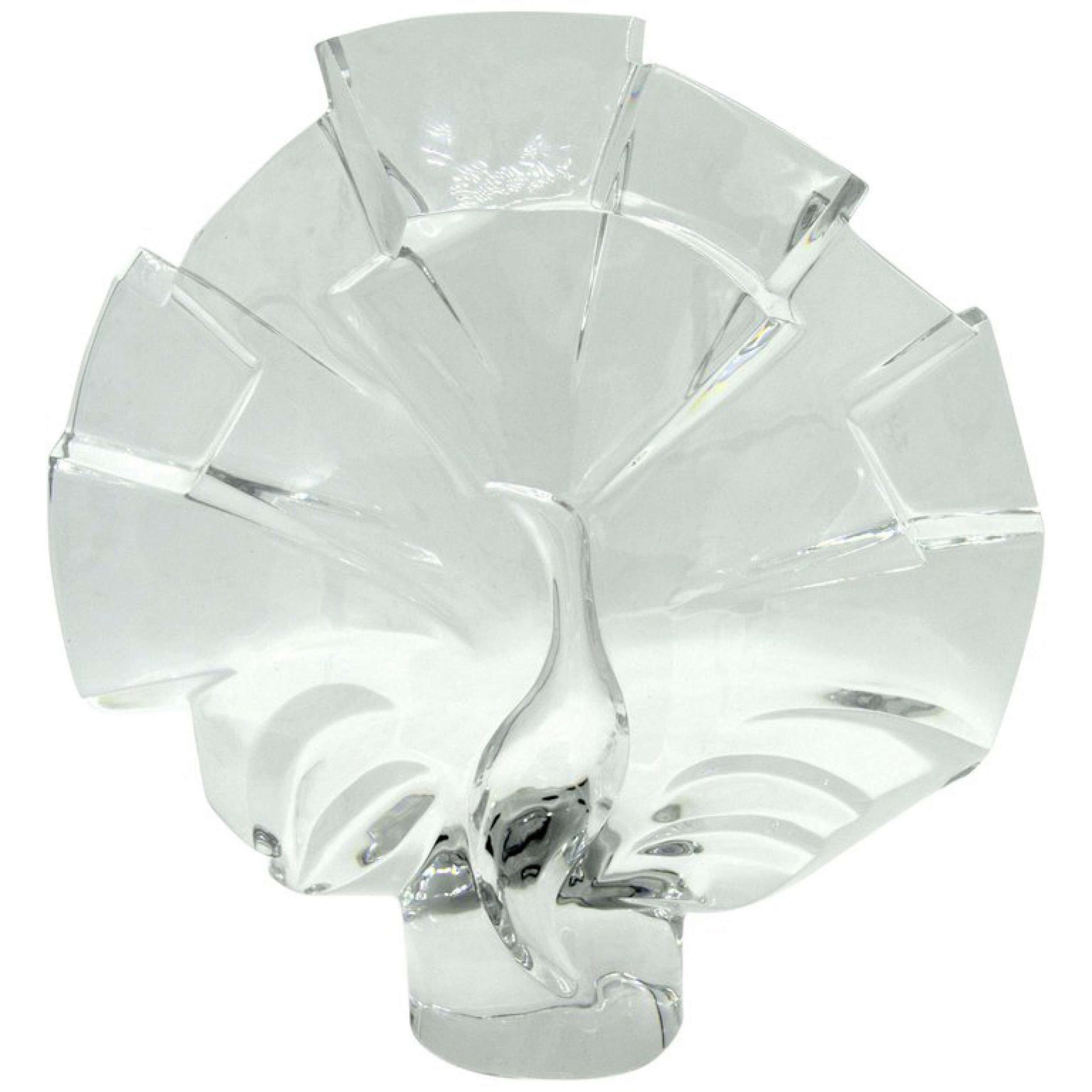 French crystal peacock sculpture 1