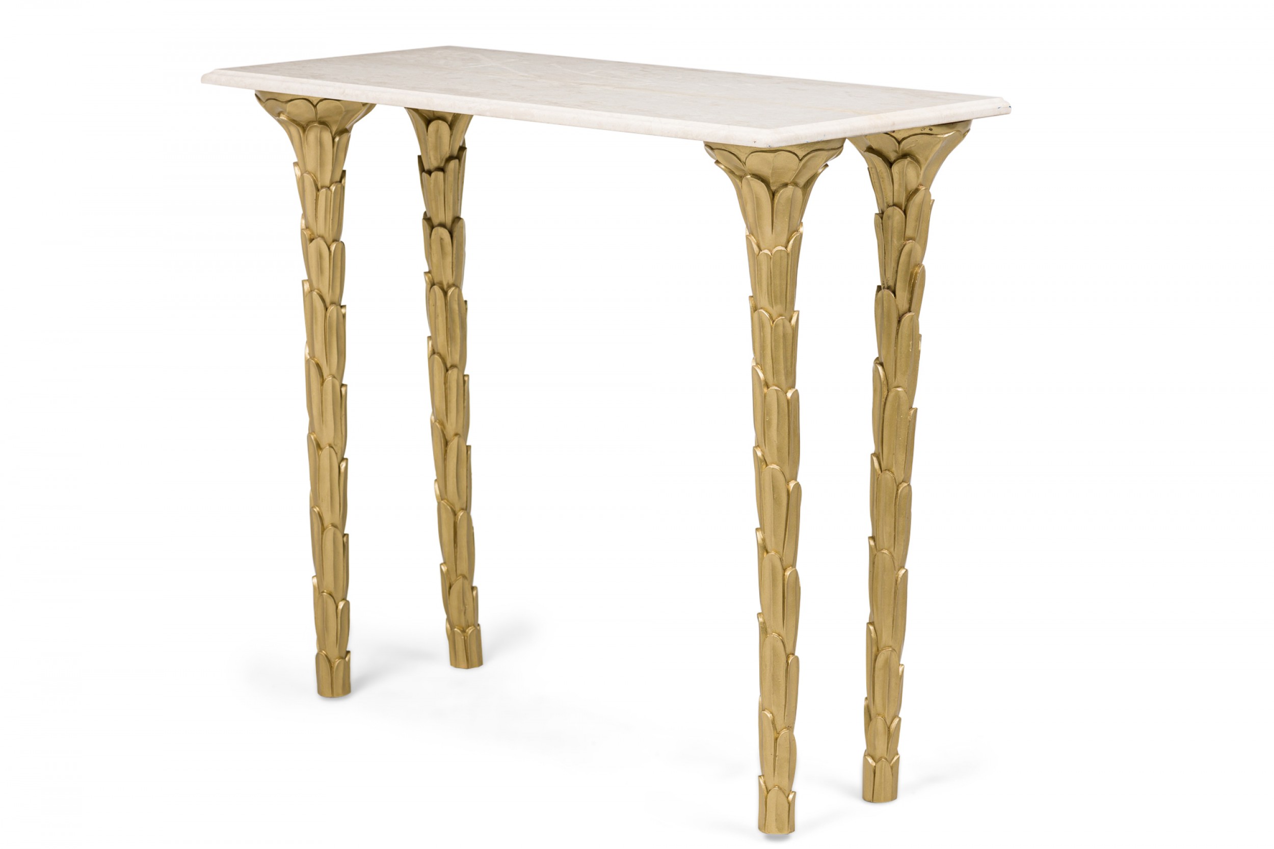 Contemporary palm style gilt console table 1