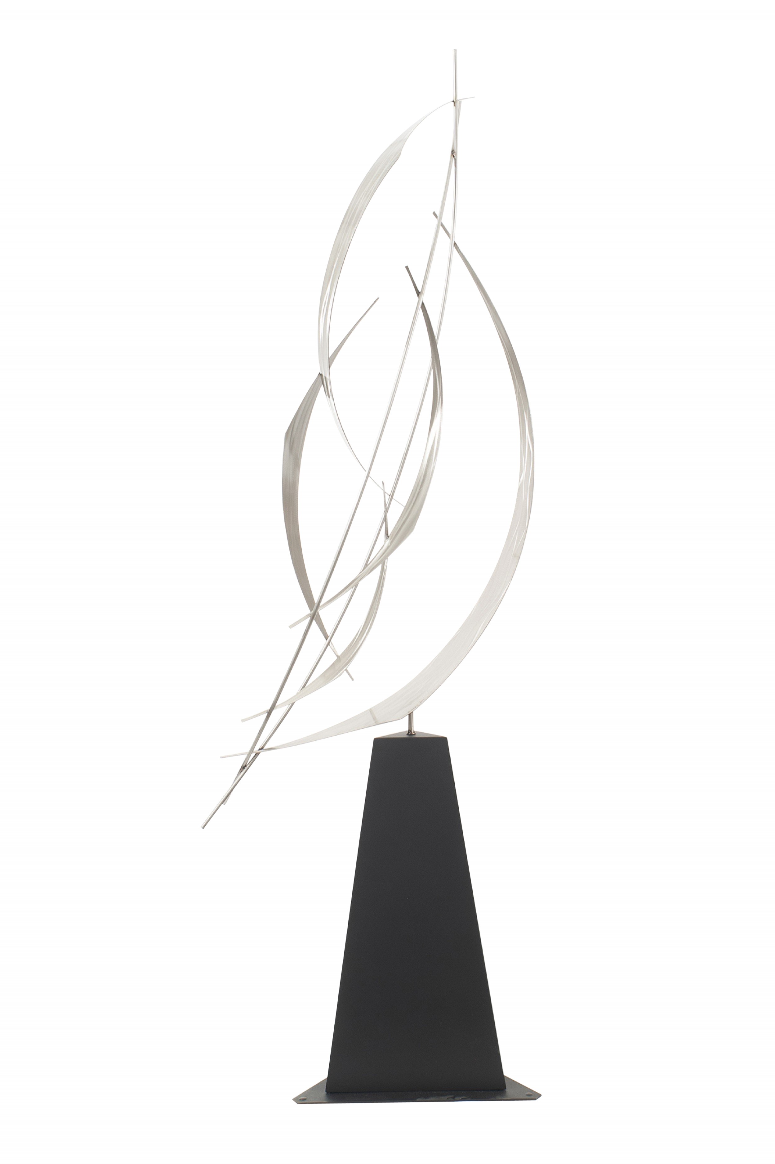 Contemporary silver metal sculpture 1