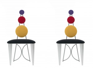 American multicolored panel chairs