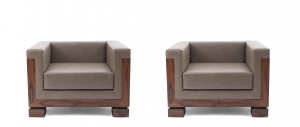 Contemporary taupe leather arm chairs 13