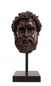 Italian neoclassic style bronze poseidon bust