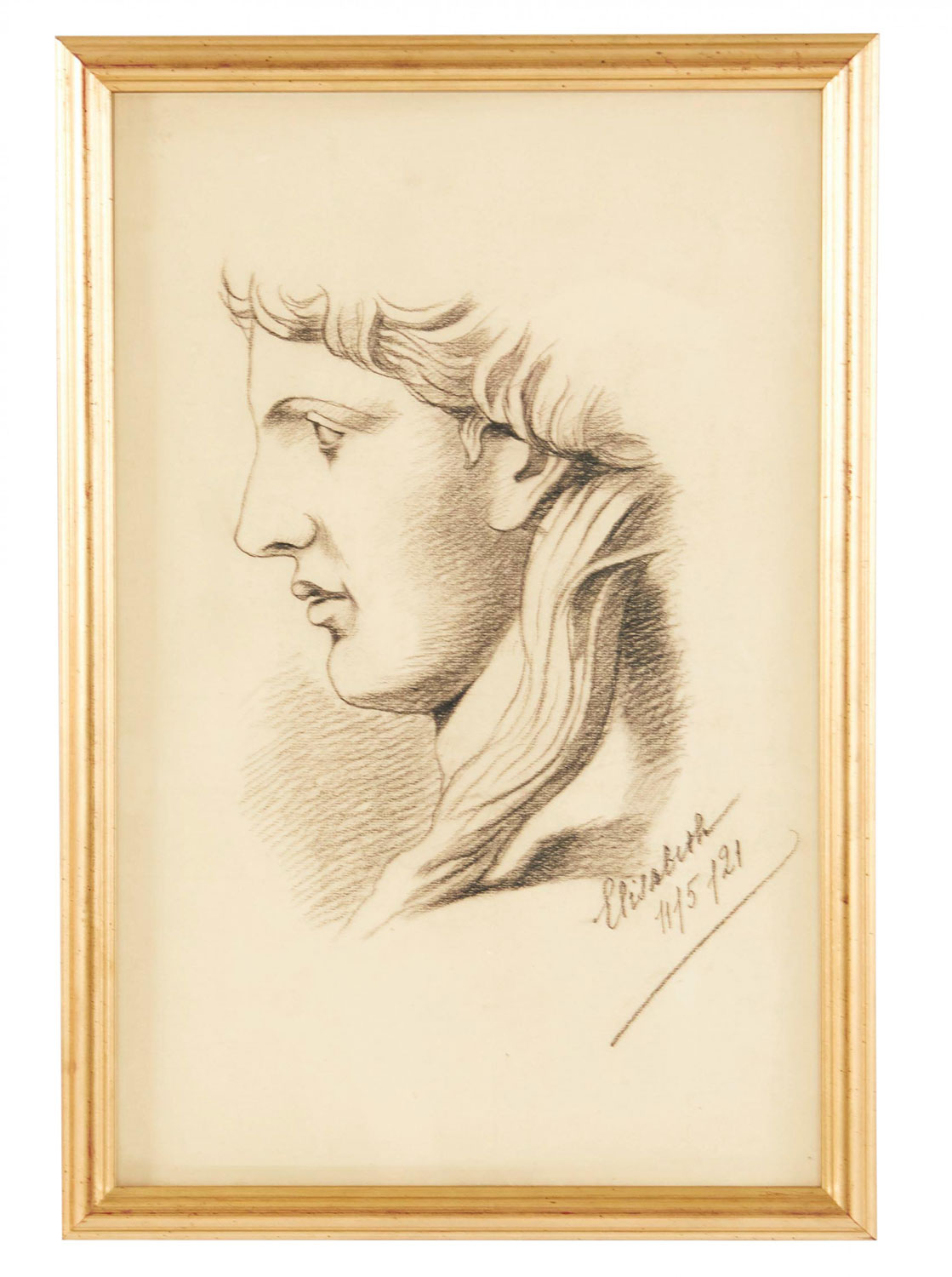 Charcoal portrait of a woman