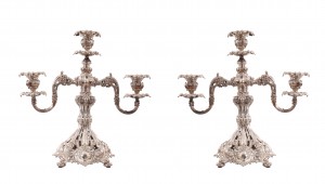 English victorian silver plate candelabras 1