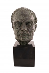 Bronze bust of a man s head 1