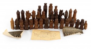 Hand carved wooden chess set 1