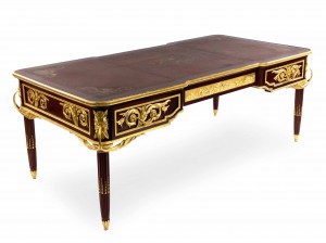 Louis xvi style gilt bronze mounted bureau plat desk 1