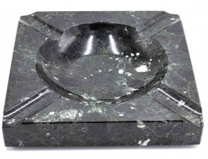 Black and white marble ashtray 1