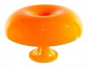 Mid century style orange mushroom nesso lamp 1