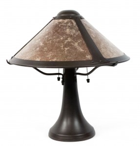 American mission style beige table lamp