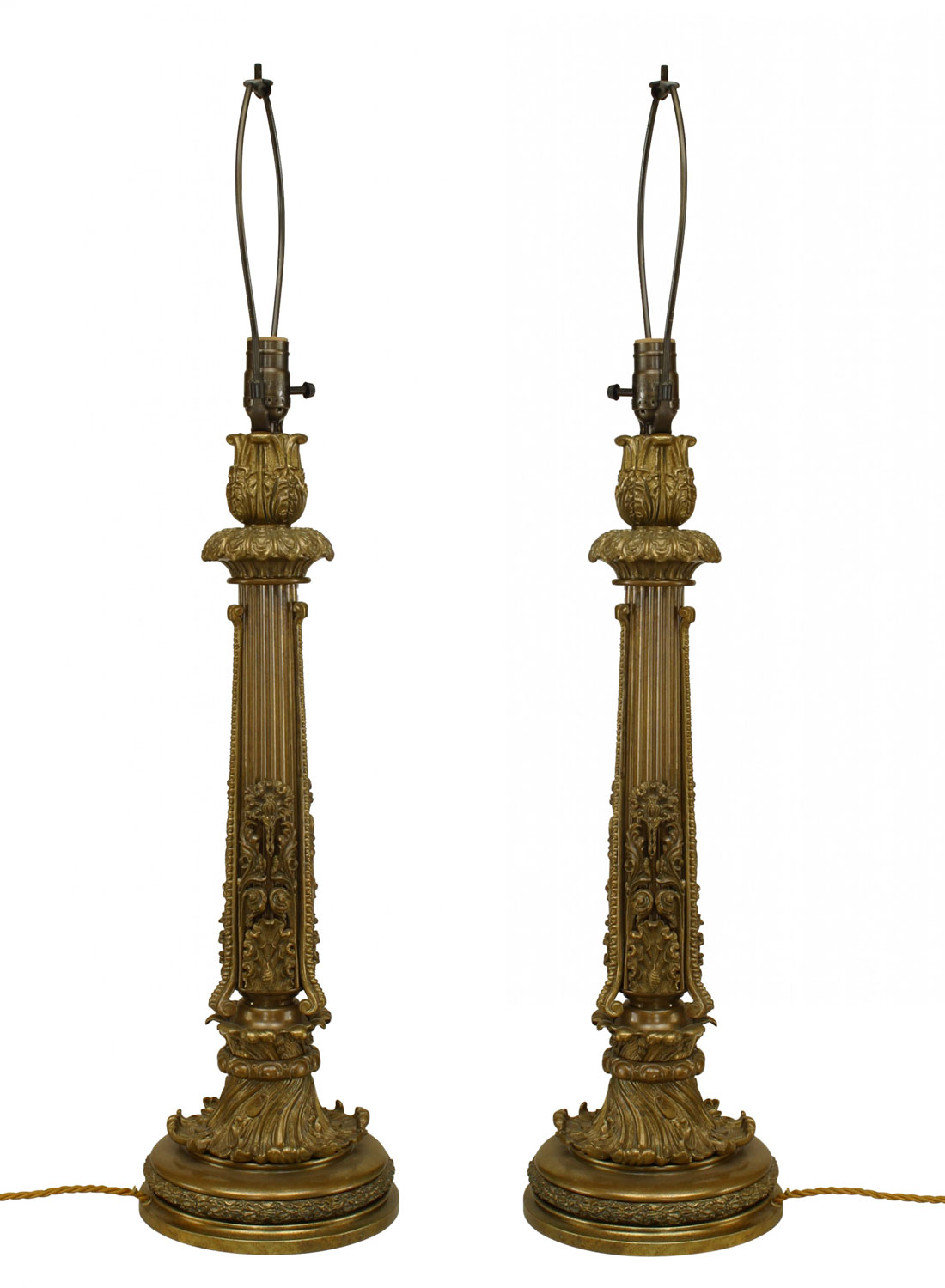 English victorian brass table lamps 4