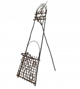 Rustic twig wood easel 1