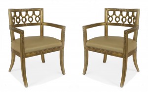 Italian neo classic wooden arm chairs 5