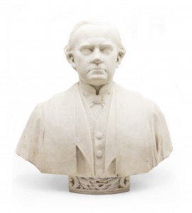 19th Century White Marble Bust of a Man