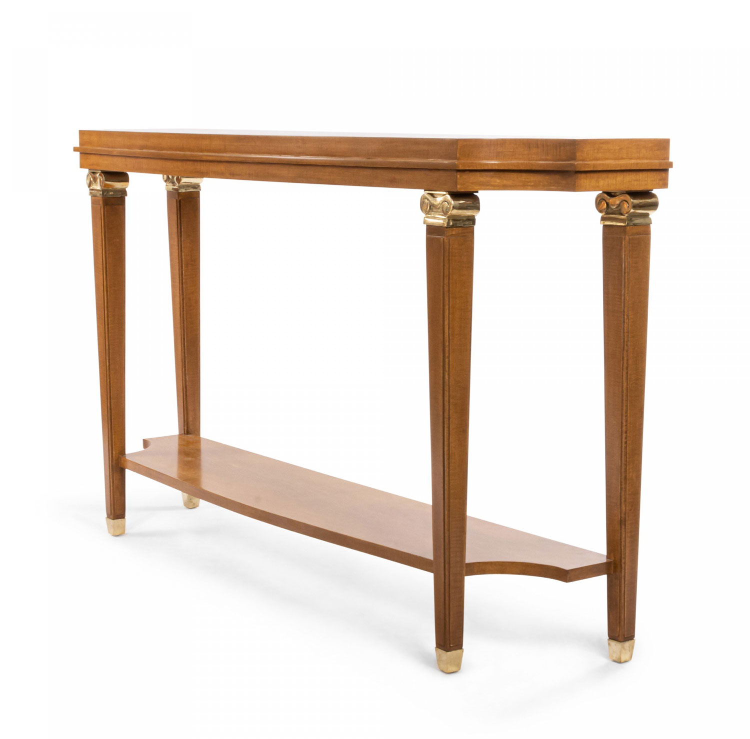 French mid century sycamore console table1