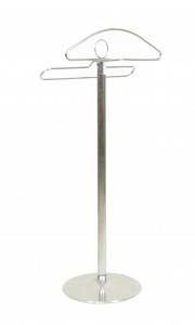 Mid Century metal valet stand with round base