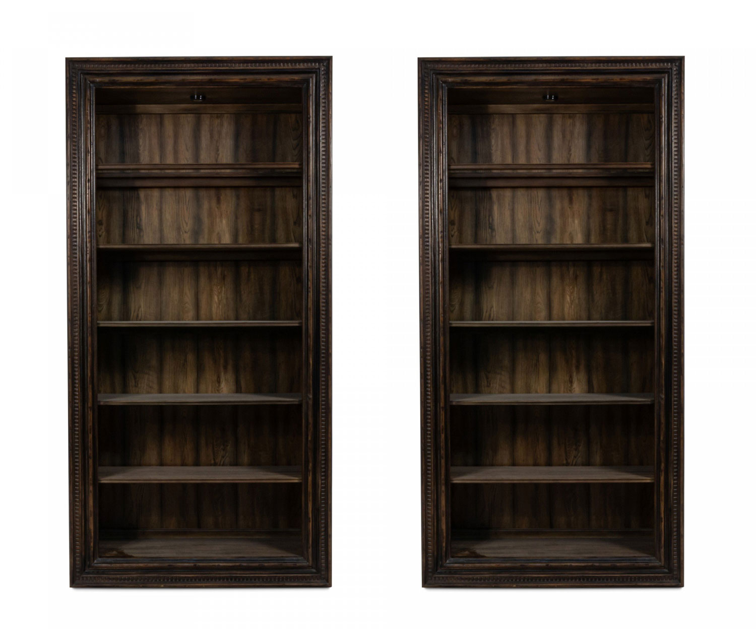 Contemporary Dark Brown Wooden Bookcases