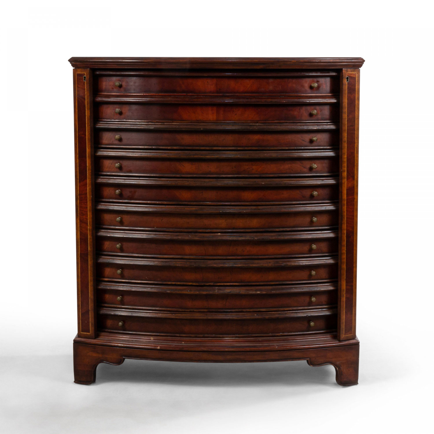 English sheraton mahogany bachelor s chest