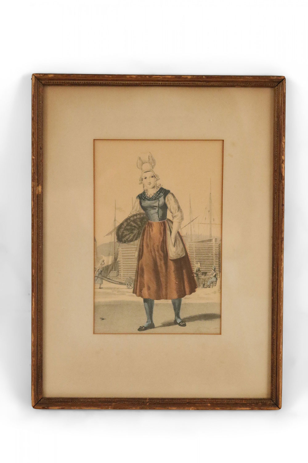 Framed Antique Dutch Conrad Costume Engraving