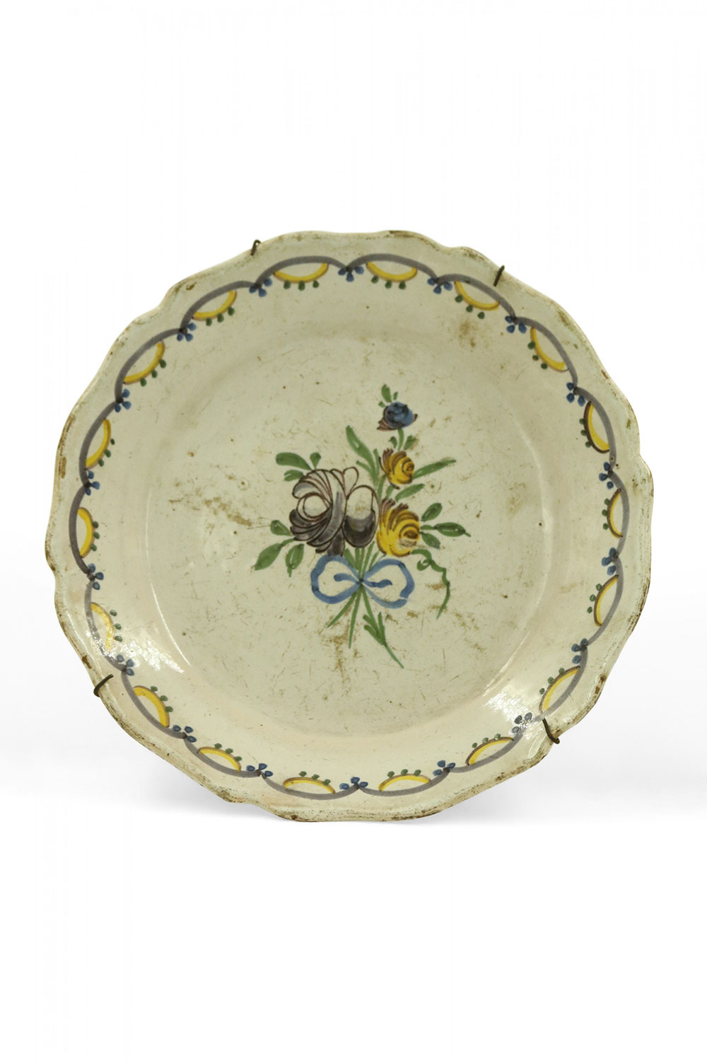 French Victorian Floral Decorative Hanging Plate