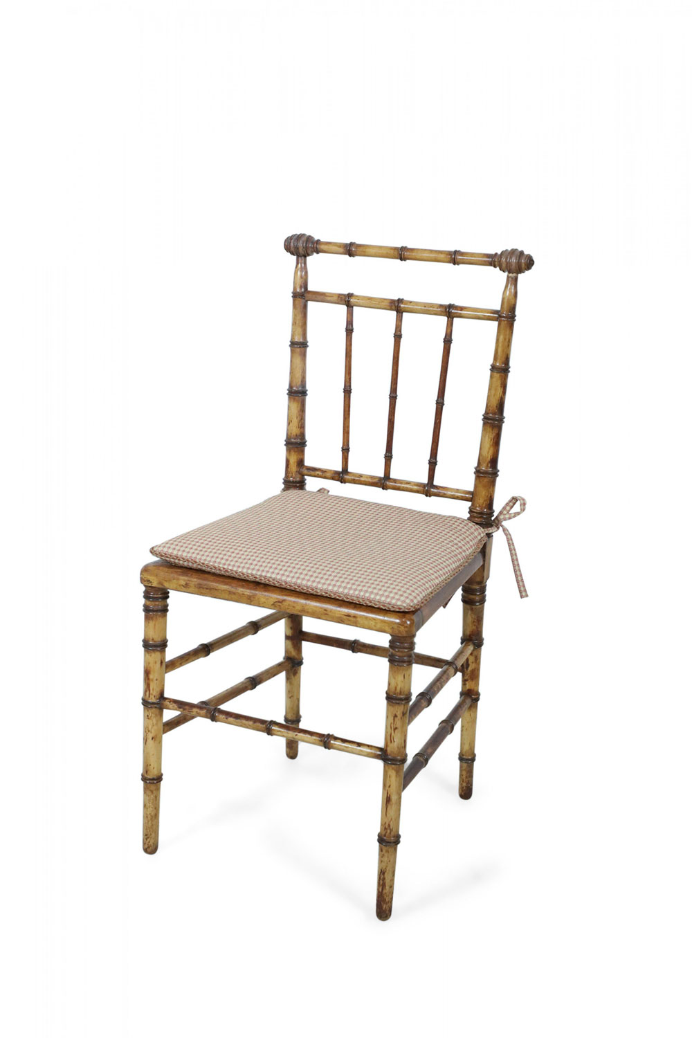 Faux Bamboo and Cane Seat Side Chair 1