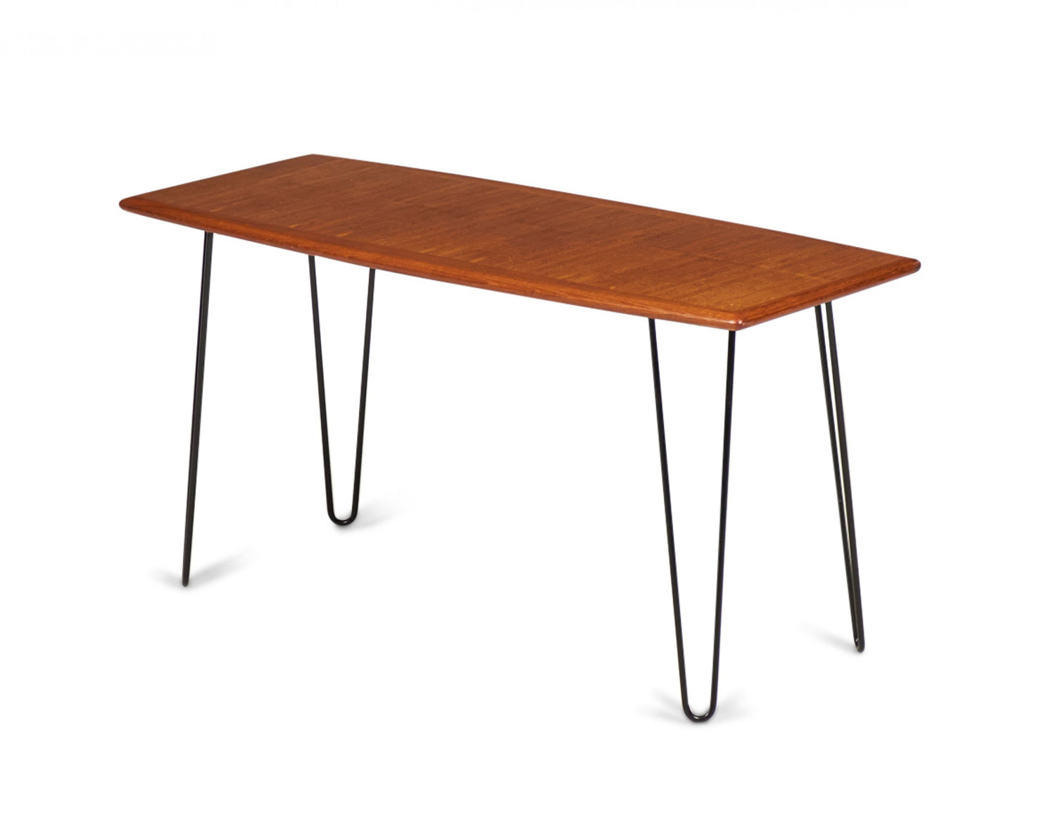 Danish Mid Century Iron and Teak Coffee Table