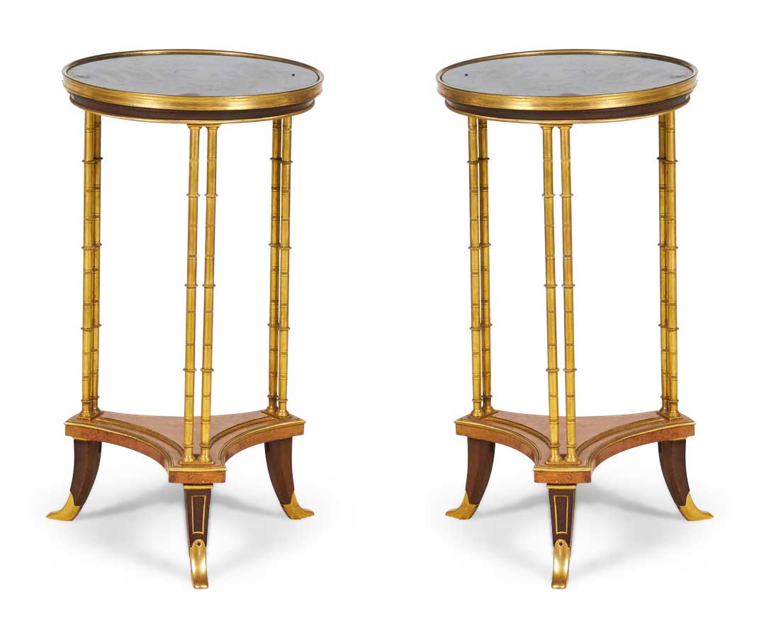 French charles x bronze bamboo table end side table