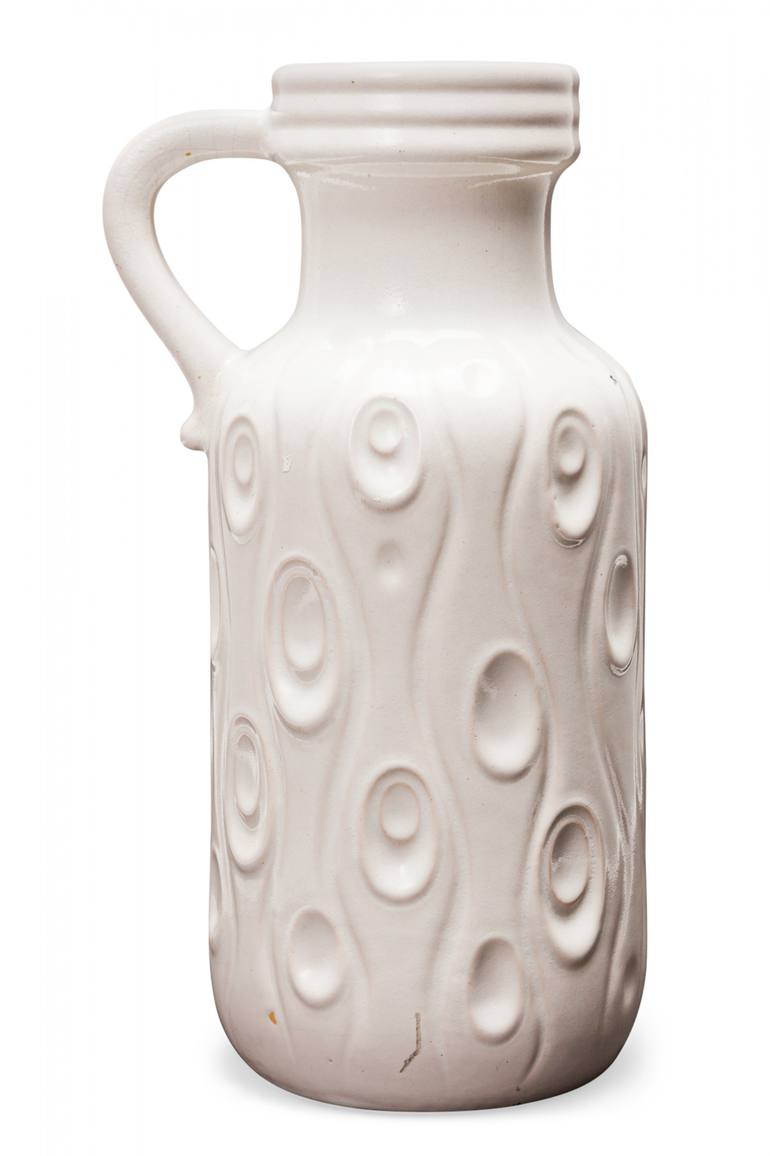 Scheurich West German Mid Century 'Koralle' Design White Ceramic Pitcher