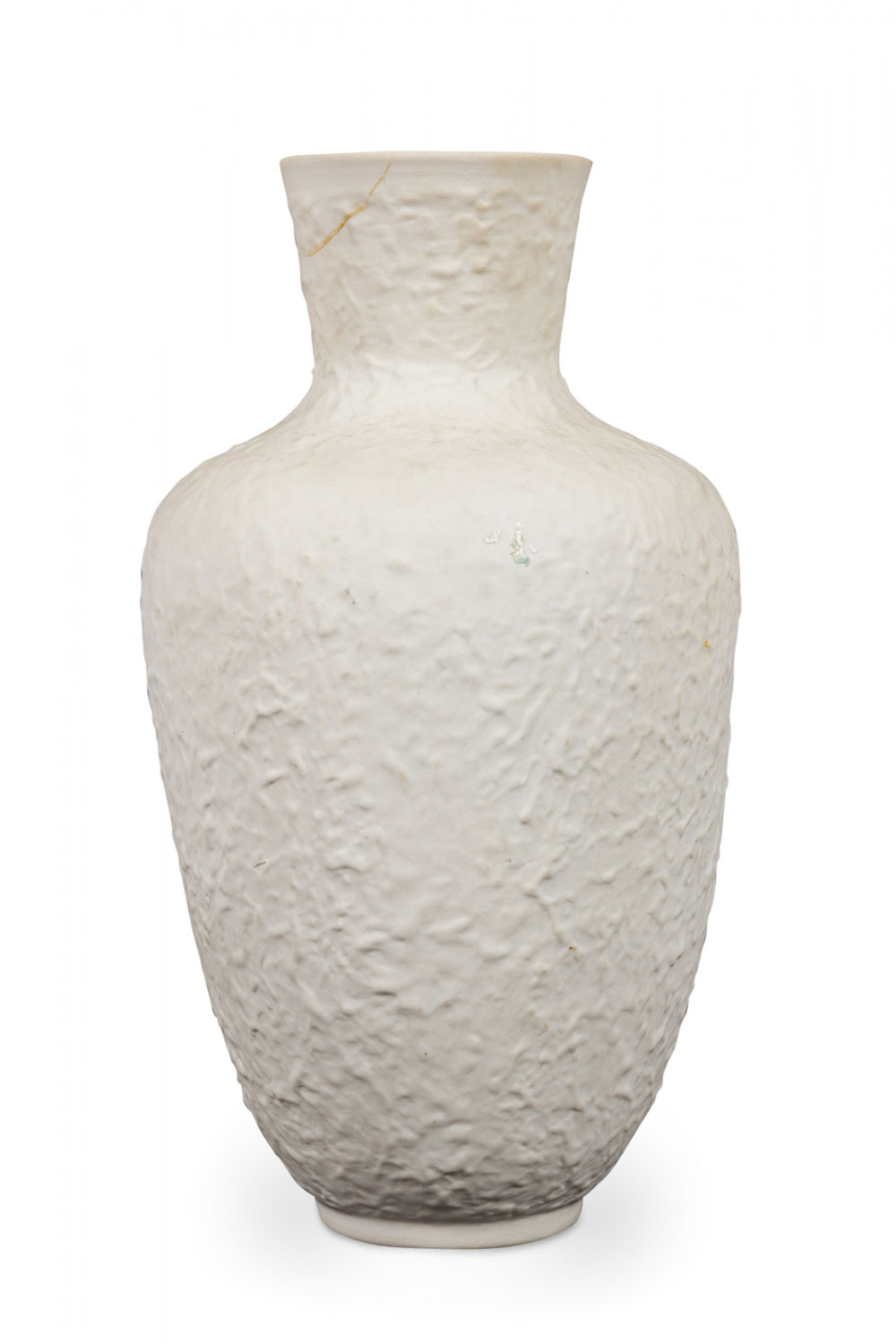 German Mid Century Textured White Porcelain Bouquet Vase