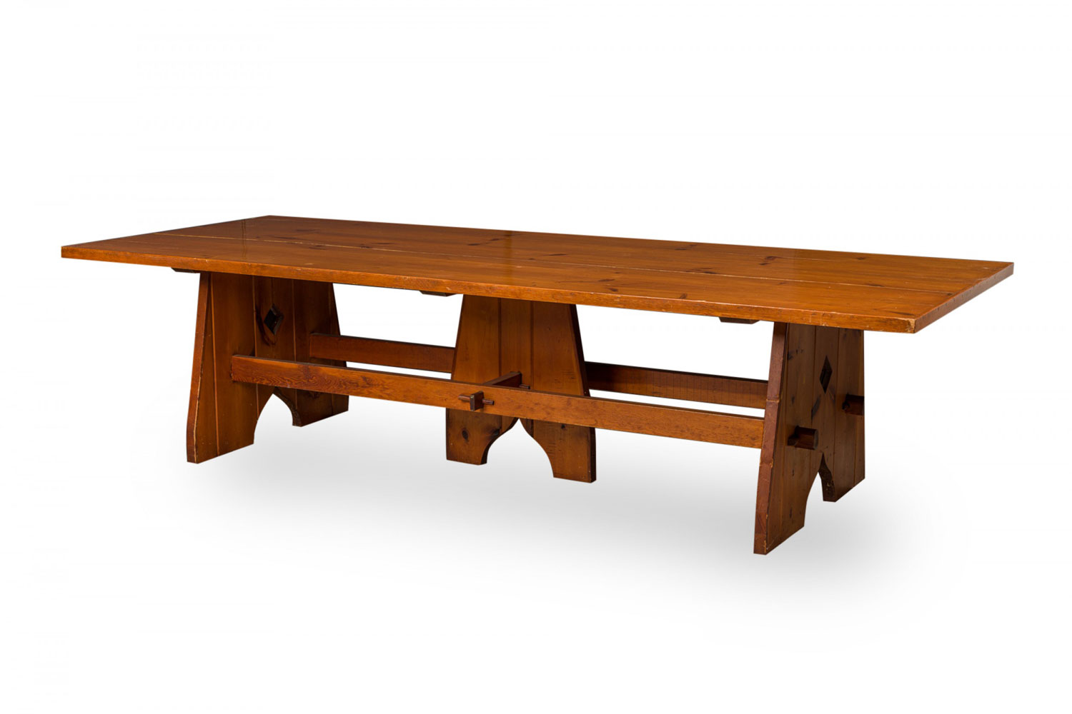 Rustic adirondack style large rectangular dining conference table