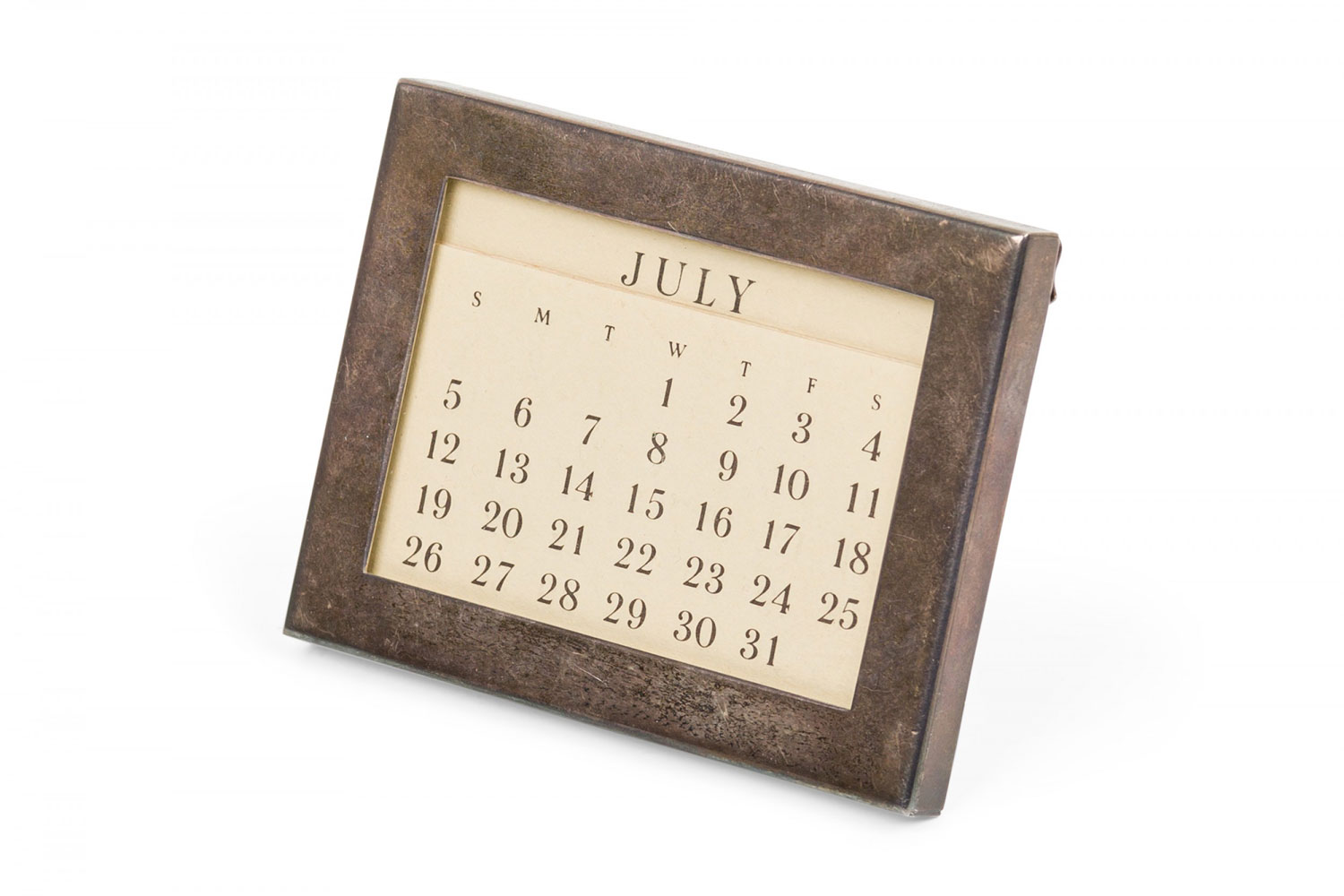 Tiffanys mid century modern sterling silver calendar holder