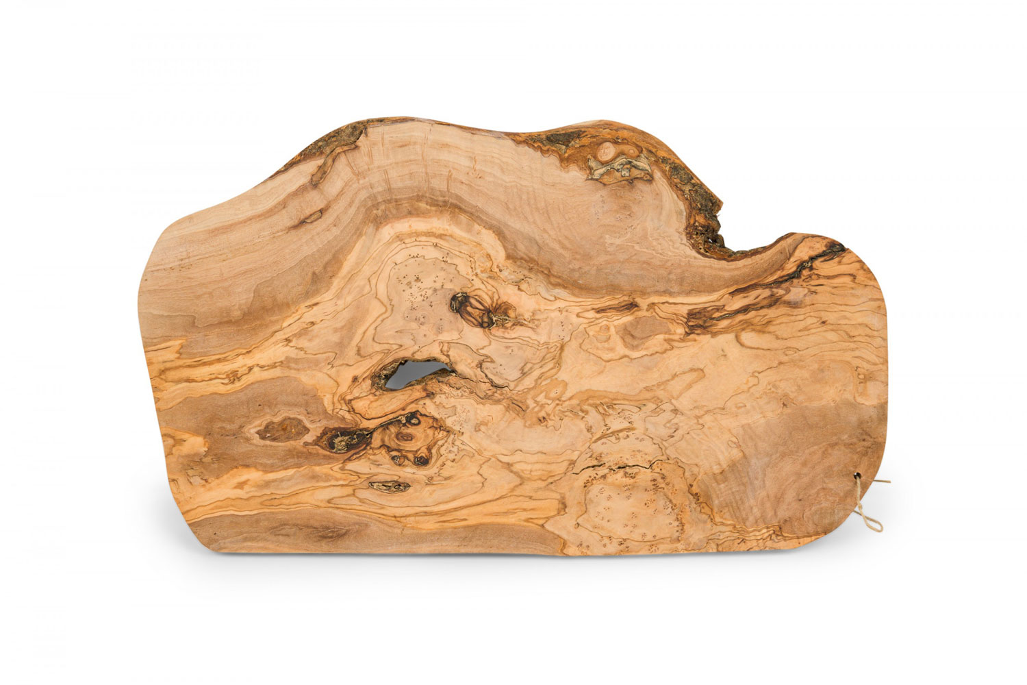 Rustic organic live edge olive wood cutting board tray