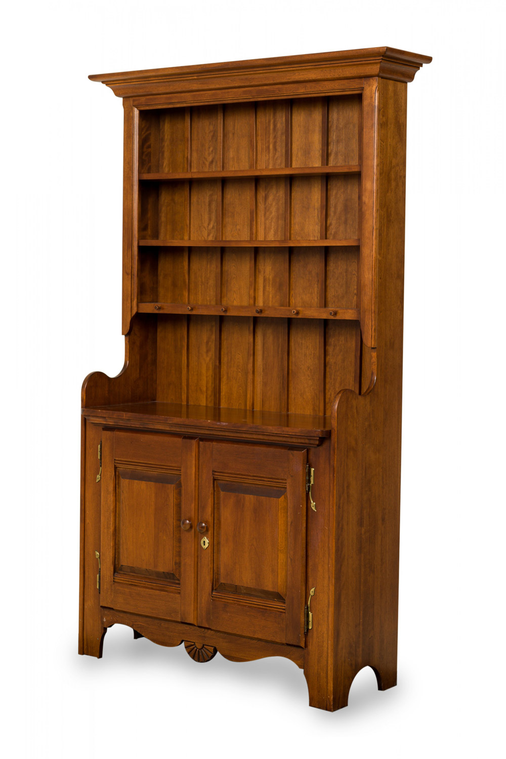 Contemporary birch wood kitchen hutch cabinet