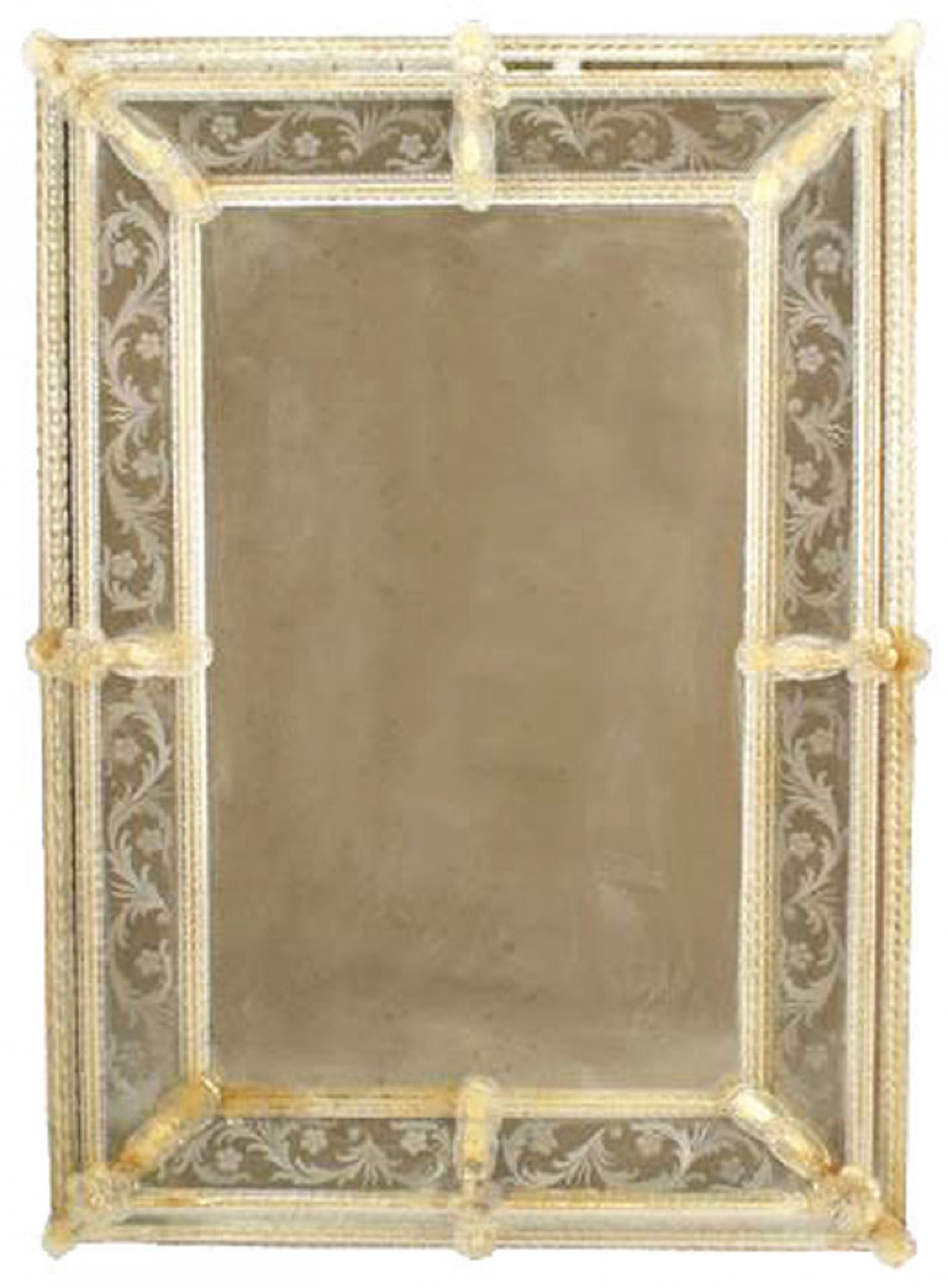 Italian venetian murano fuga etched wall mirror 2
