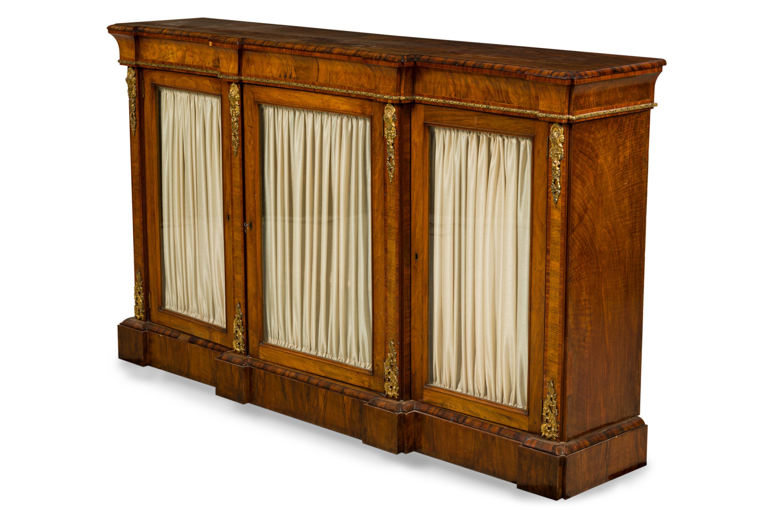 English regency sideboard with 3 glass doors
