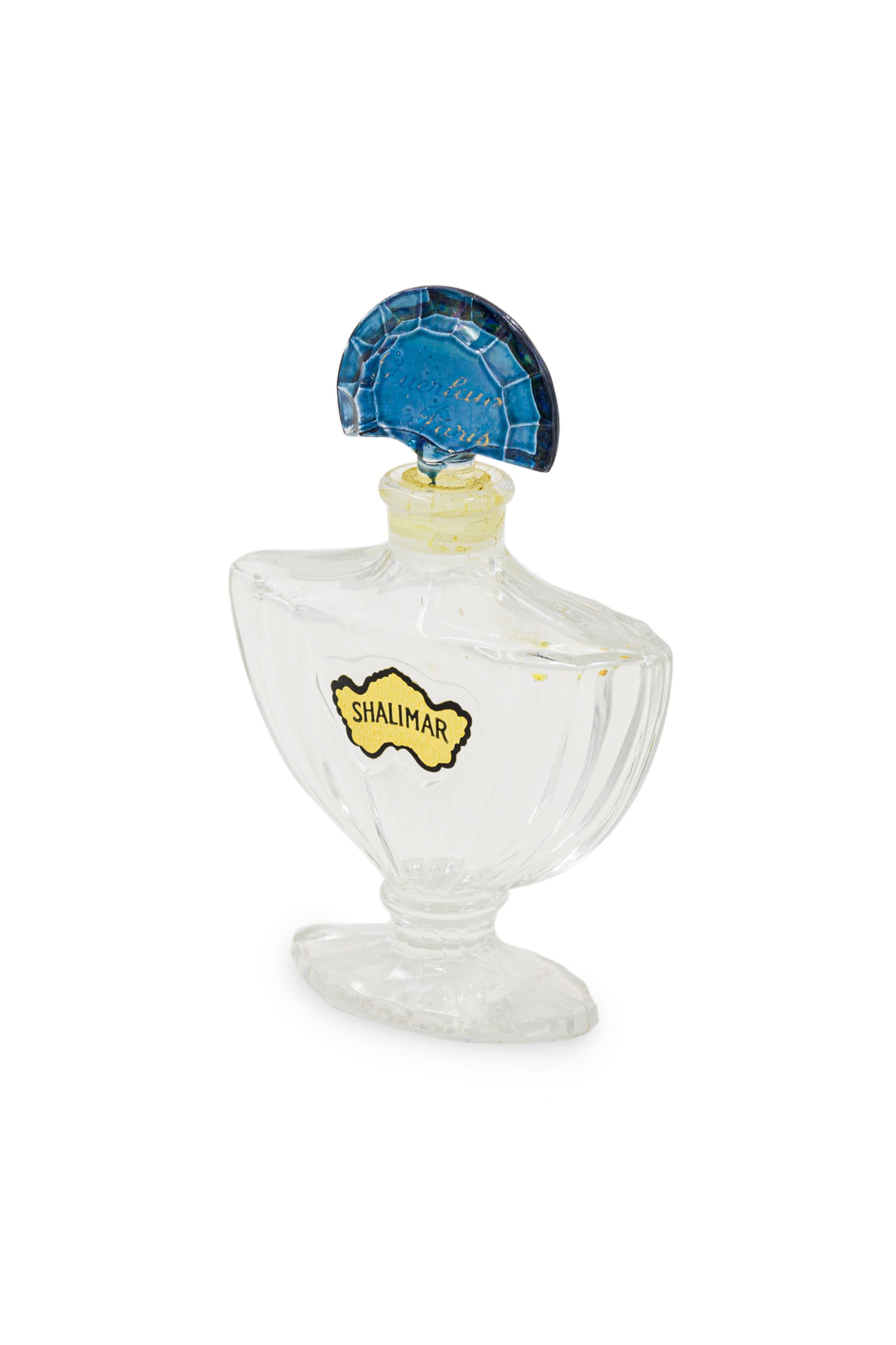 French art deco fan shape perfume bottle 