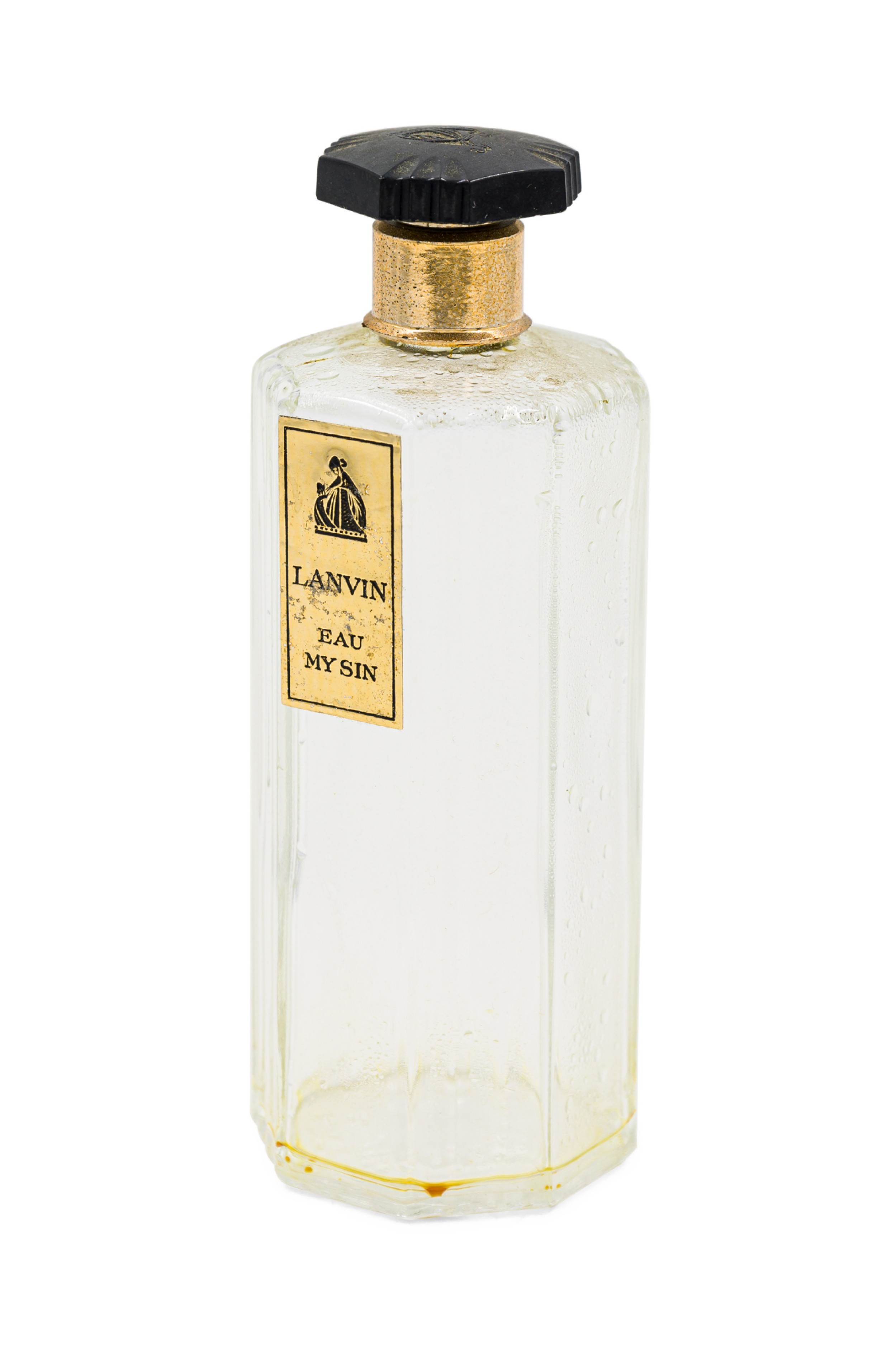 French art deco octagonal lanvin perfume bottle 