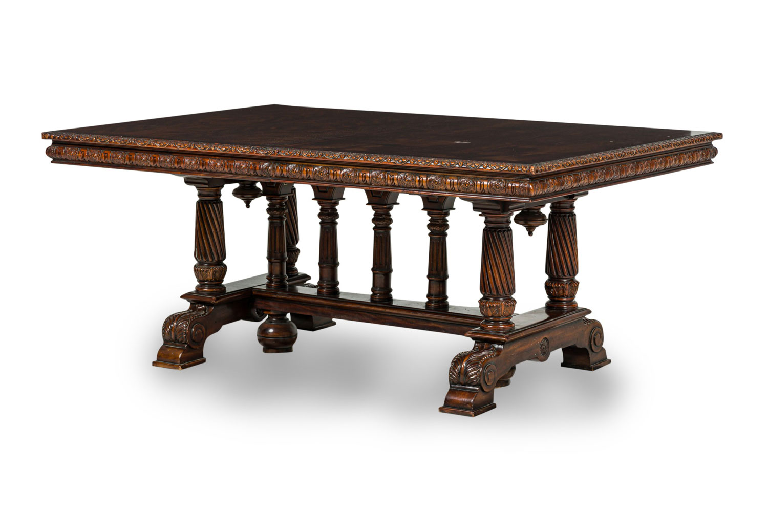 English Medieval Revival Style Extendable Mahogany Dining Table