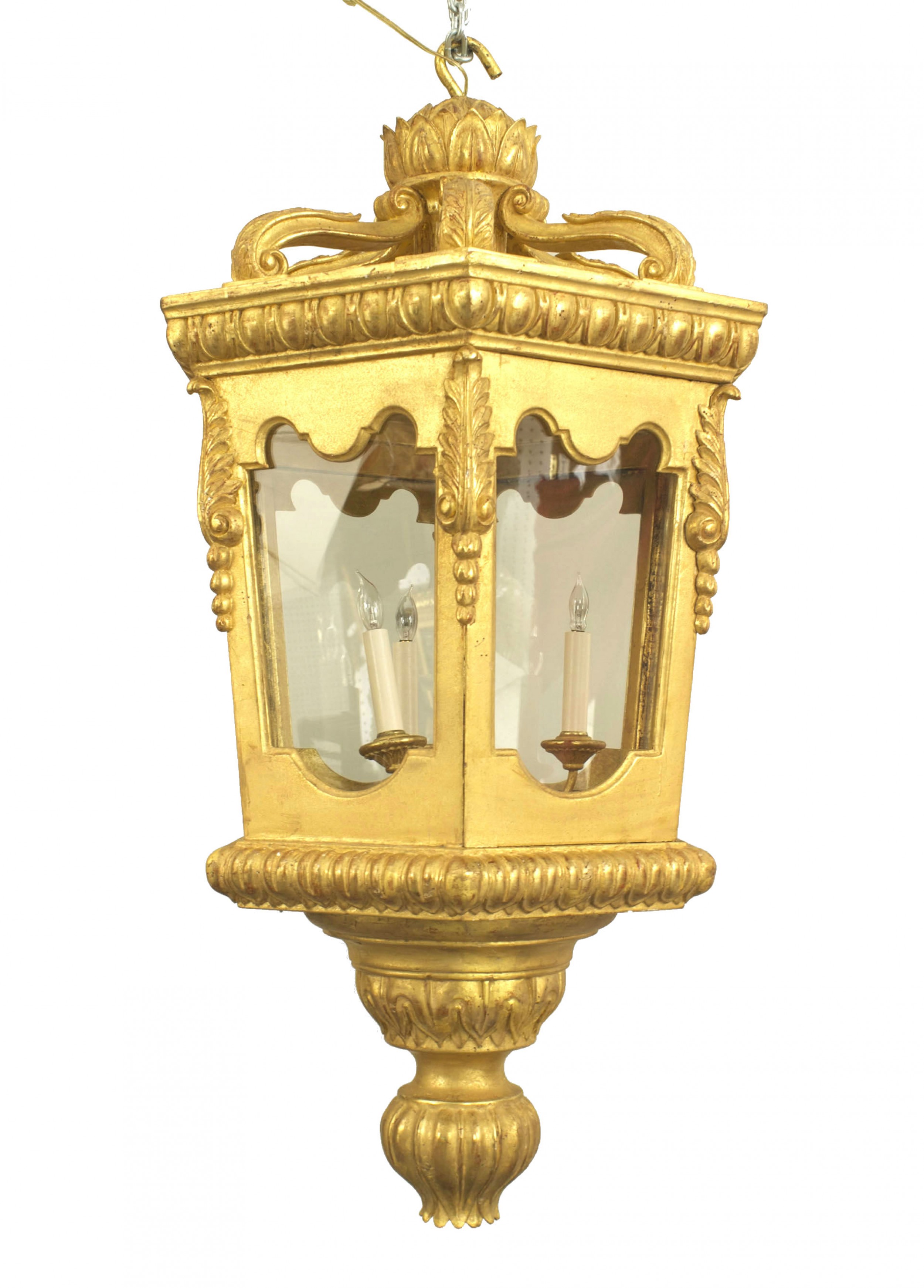 Italian rococo gilt lanterns 1
