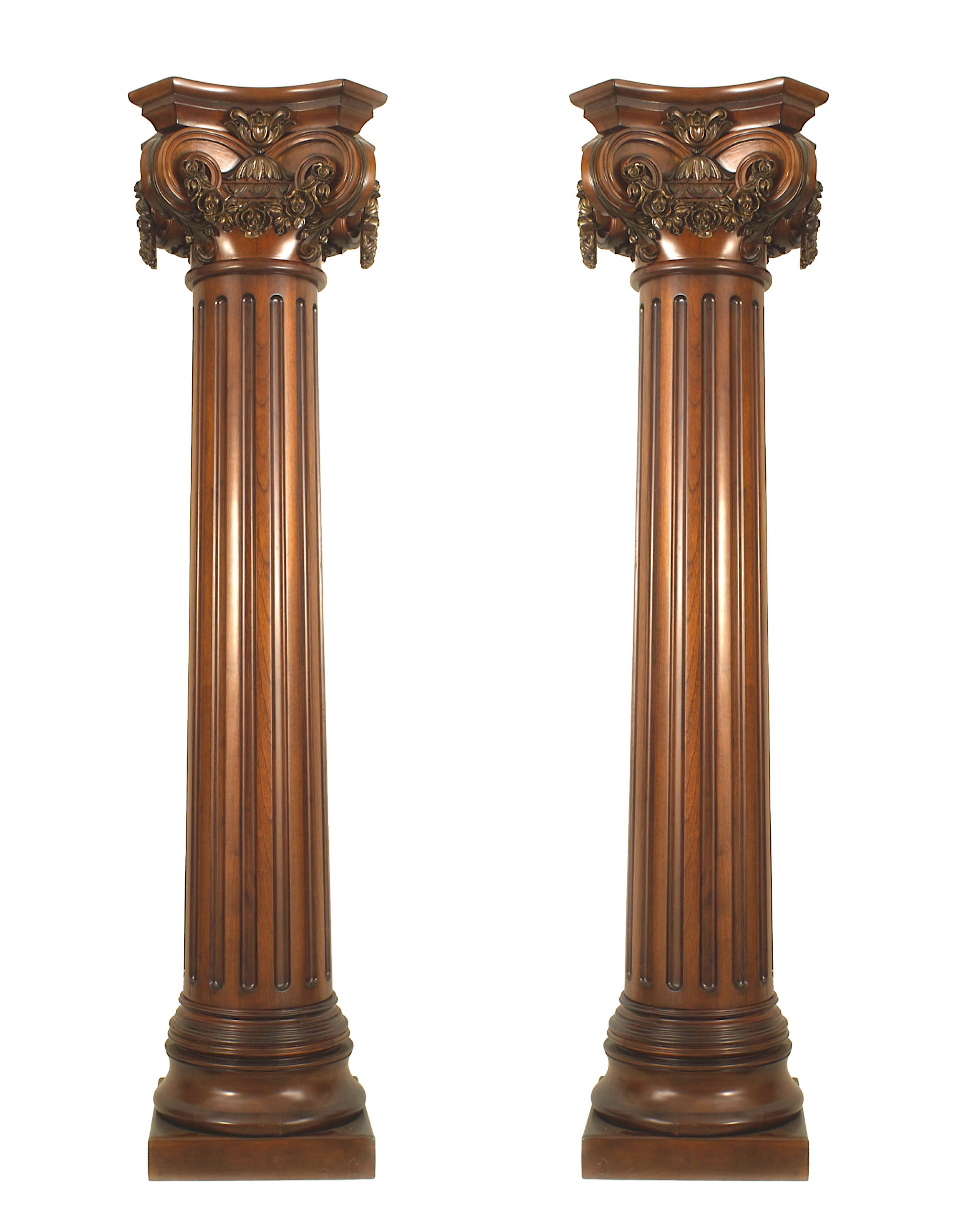 English georgian mahogany carved column