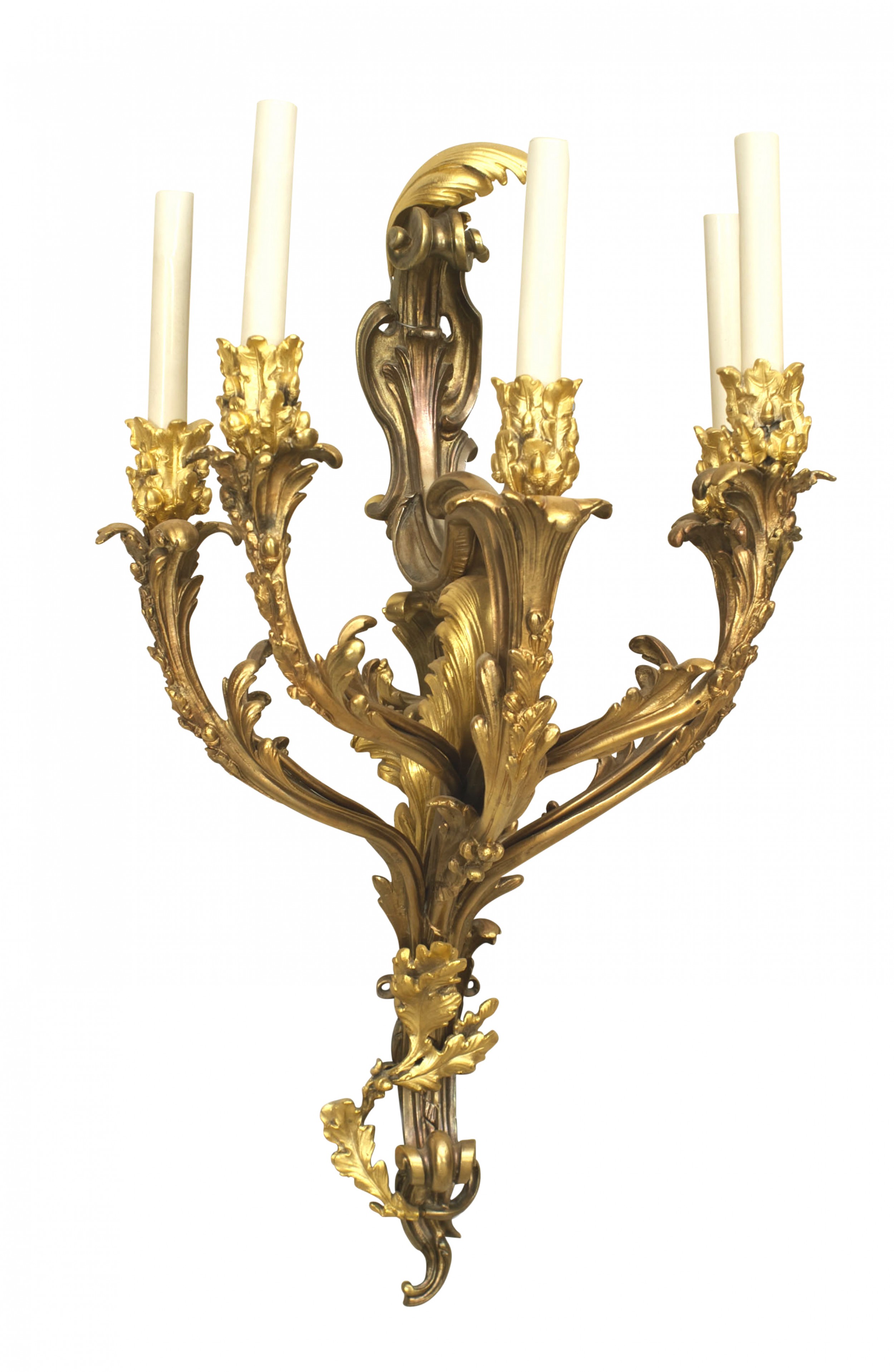 French louis xv style gilt bronze wall sconces