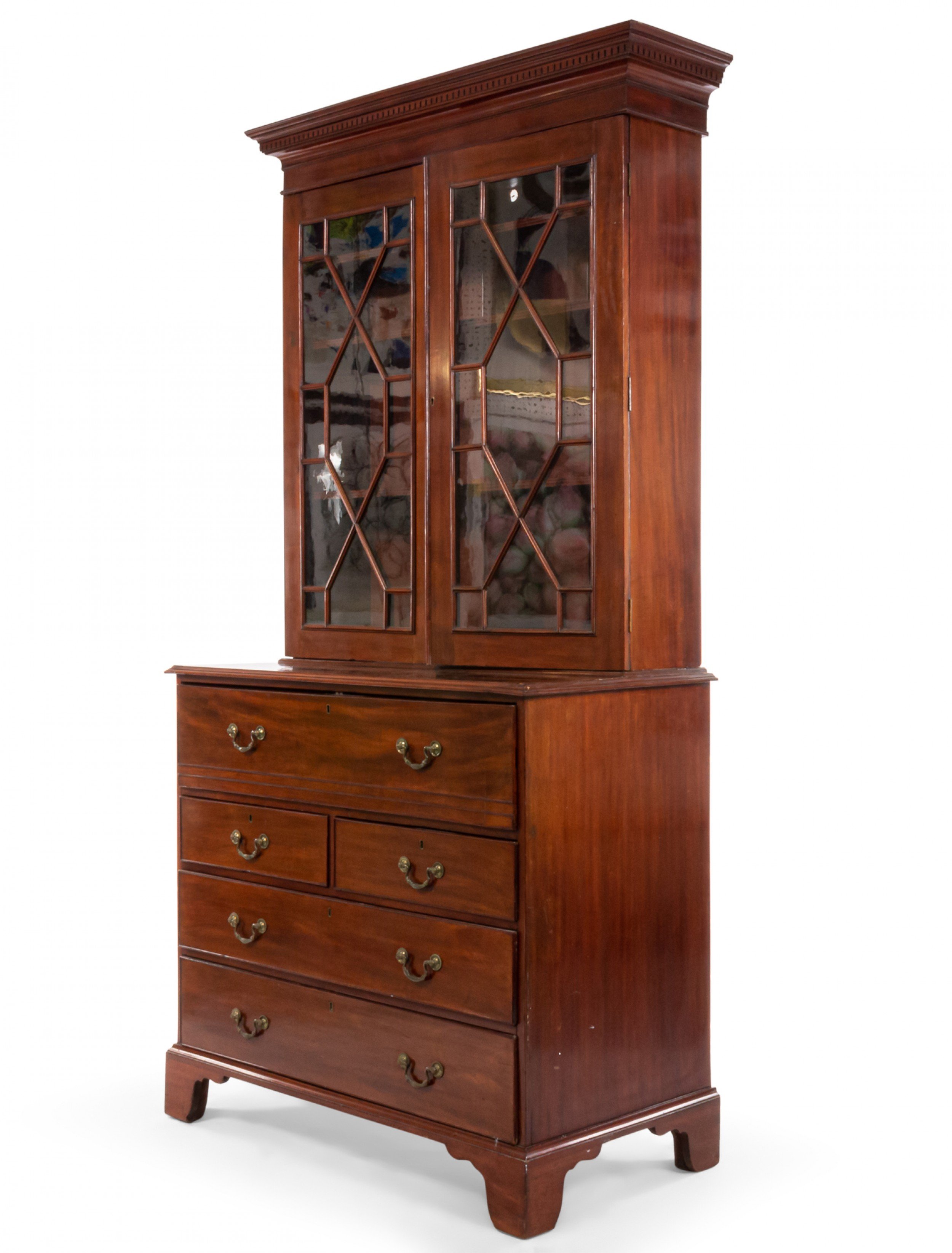 English georgian mahogany secretary cabinet