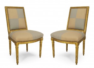 French louis xvi gilt side chairs 1