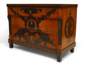 Italian neo classic walnut chest 1