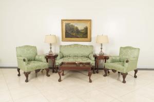 English georgian green living room set 1